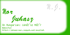 mor juhasz business card